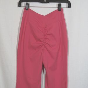Halara Pink Crossover Ruched Scrunch Butt Flare Leggings Size Small